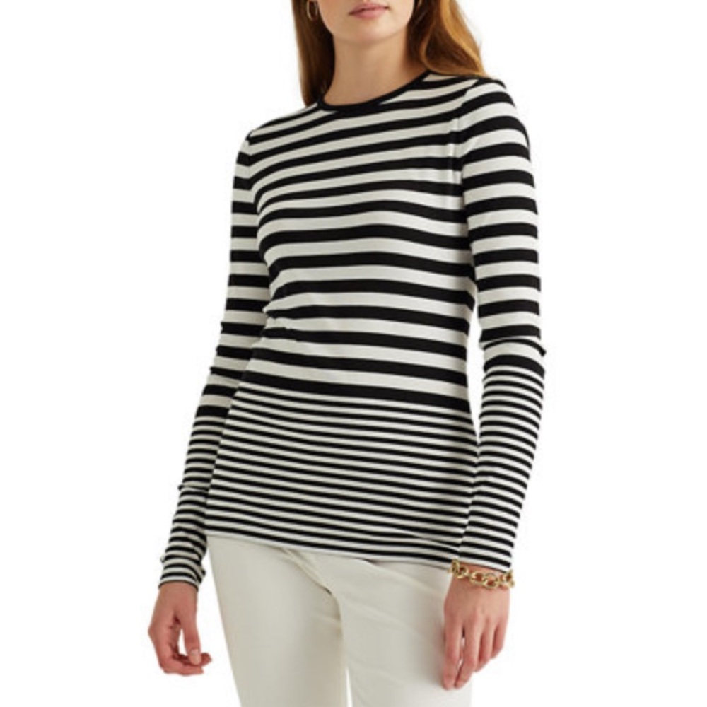 Ralph Lauren striped shoulder buttons top, XS